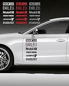 Indiashopers 12Pcs Racing Sponsors Logo Sport Graphic Emblem Decal ...