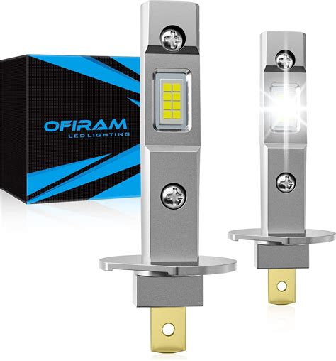 OFIRAM 2023 Upgraded H1 LED Headlight Bulb, 1:1 Mini Size H1 LED Fog ...