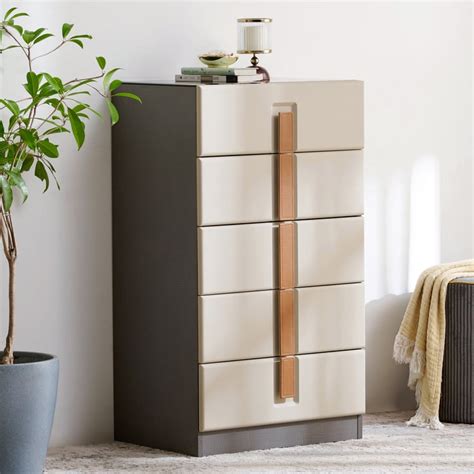 Buy Tiffany Chest of 5 Drawers - Beige from Home Centre at just INR 33332.0