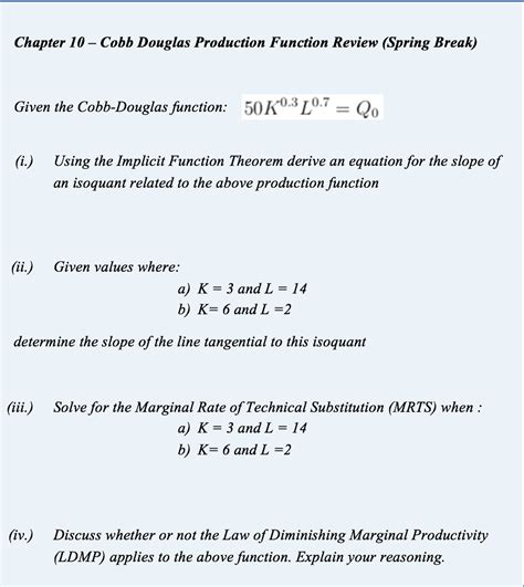 Image result for Cobb Douglas Function Explained