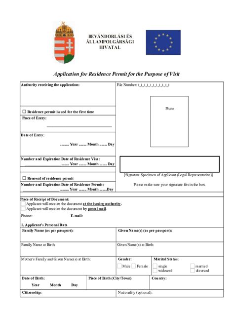 Fillable Online How do I apply for a residence permit for the ...