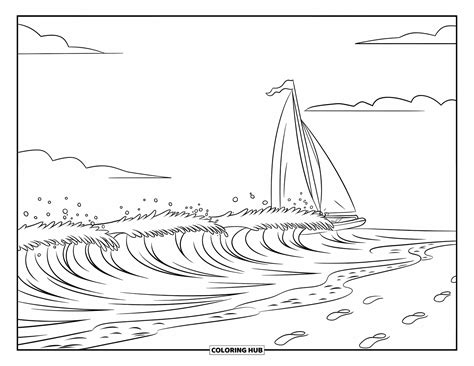 140+ Dibujos de playa para colorear para niños y adultos (PDFs gratis ...