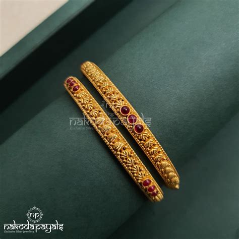 Silver Gold Plated Bangles / kadas – Page 9 – Nakoda Payals