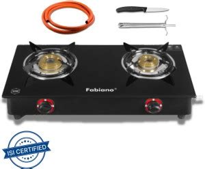 Fabiano 2 Burner Smart Combo (Hose Pipe + Lighter) ISI Certified LPG To ...