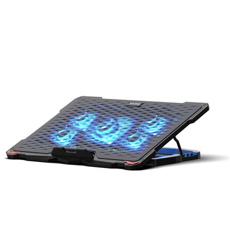 EvoFox Typhoon Laptop Cooling Pad with 5 Adjustable Speed Fans, 4 Angle ...
