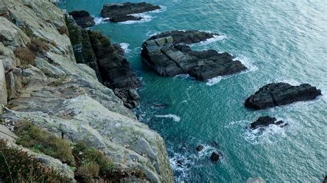 Download wallpaper 1920x1080 cliff, rocks, water, ocean full hd, hdtv ...