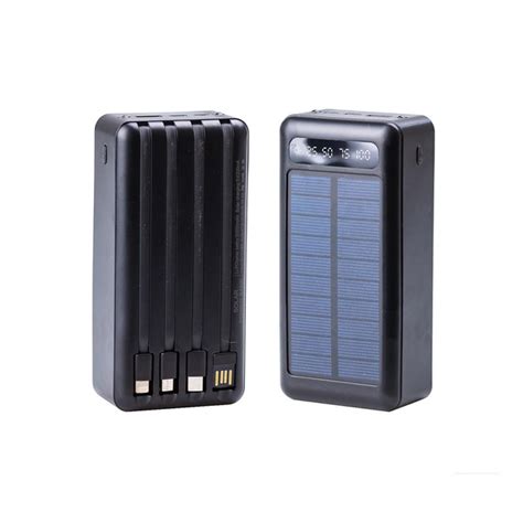 Повербанк SmartX – 50000 mAh с солнечной батареей, USB-С/USB-A/microUSB ...