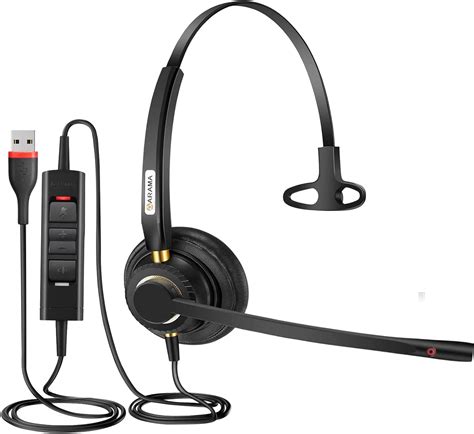 Buy USB Headset with Microphone Noise Cancelling & Audio Controls Ultra ...