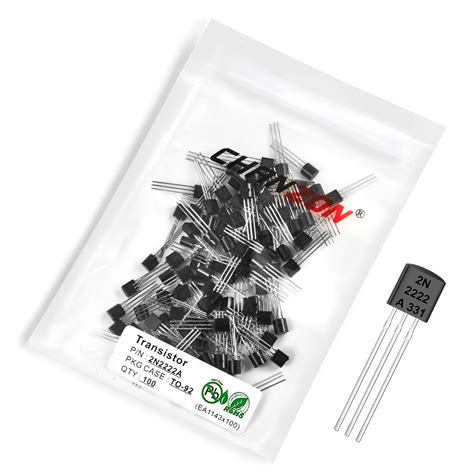 Buy Chanzon 100pcs 2N2222A TO-92 NPN Transistor 2N 2222a Transistors ...
