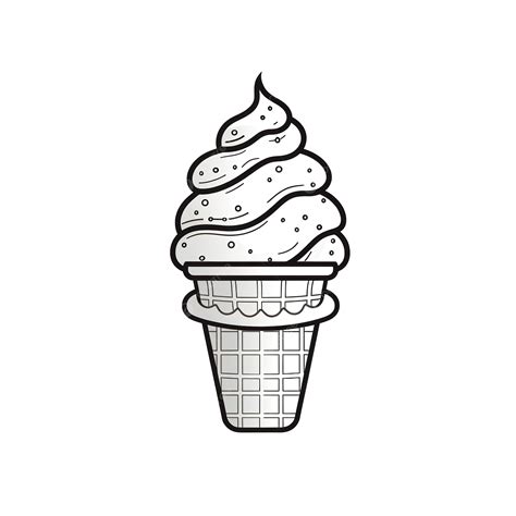 Ice Cream Outline Images For Colouring