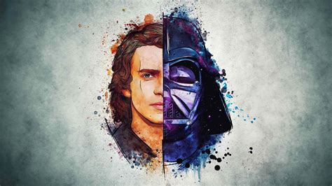 Download Anakin Skywalker Darth Vader Transformation Art Wallpaper ...