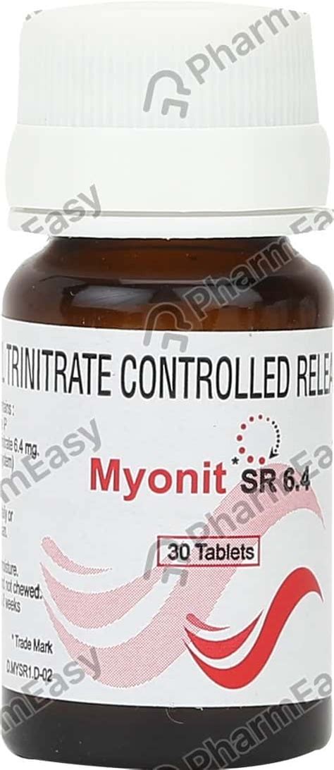 Myonit Sr 6.4 MG Tablet (30): Uses, Side Effects, Price & Dosage ...