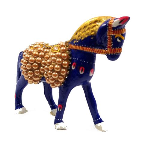 Buy Kapasi Handicrafts Showpiece of Standing Horse–Symbol for Velocity ...