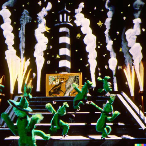 A high-quality still photo from a 1940s Technicolor musical spectacular ...