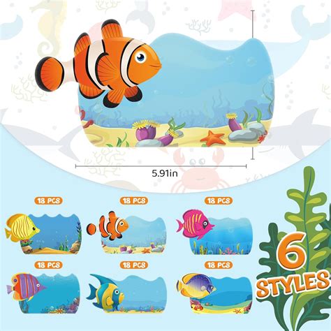 Henoyso 108 Pcs Ocean Themed Desk Name Tags Under India | Ubuy