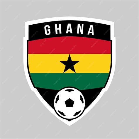 Ghana shield team badge for football tournament | Premium Vector