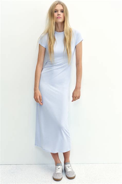 Jersey bodycon dress - Light blue - Ladies | H&M IN