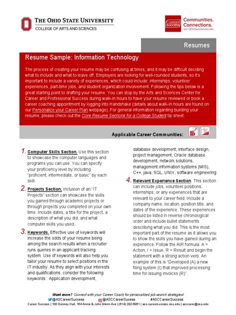 Image result for Information Technology Sample Resume