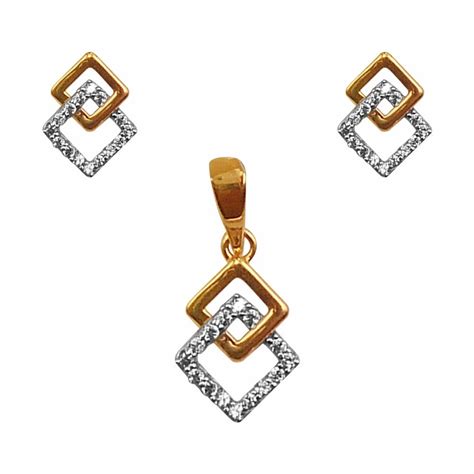 Buy quality Square 22k gold pendant set in Rajkot