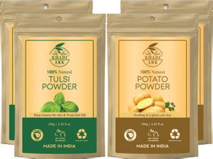Khadi Ark Tulsi & Potato Powder for Lightening Skin & Reduce Acne, Dark ...