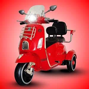 Buy SHAKYA WORLD Vespa Scooter Double Seat for Kids 1 to 6 Years | with ...