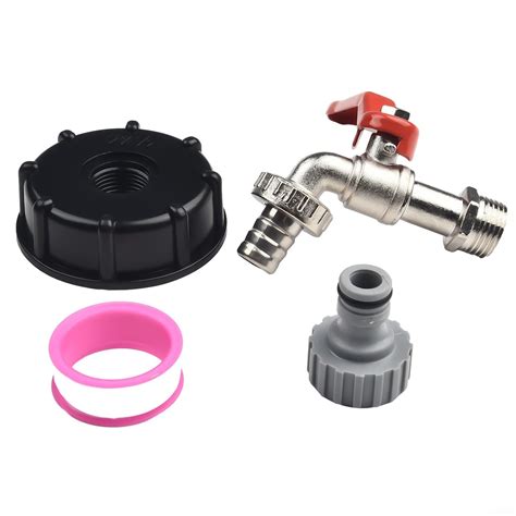 Buy IBC Tank Adapter, S60X6 Water Storage Tank Faucet Adapter 1/2 Inch ...
