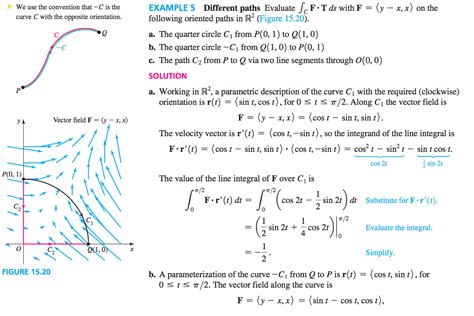 Line Integrals of Vector Fields Examples 的图像结果