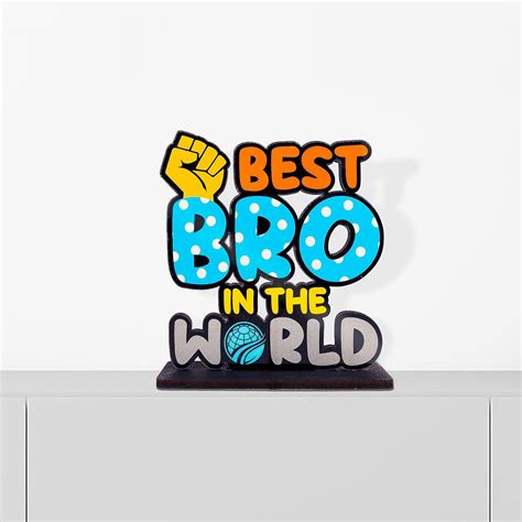 Buy twinster Wooden MDF Wood Showpiece, Best Brother Gift Idea, Table ...