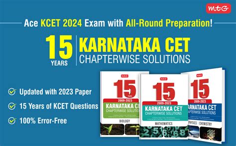 MTG 15 Years Karnataka CET Chapterwise Solutions Physics, Chemistry ...