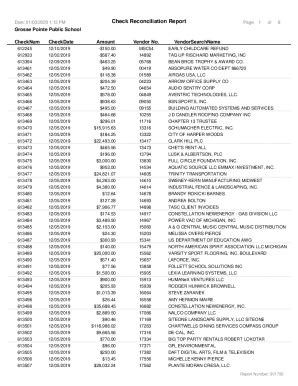 Fillable Online Check Reconciliation Report - Grosse Pointe Public ...