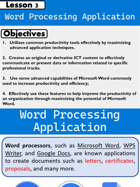 Image result for Word Processing Application