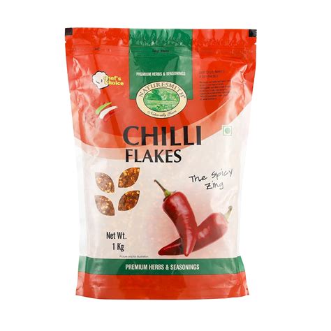 NATURESMITH CHILLI FLAKES-1Kg | READY TO USE BIG POUCH | : Amazon.in ...