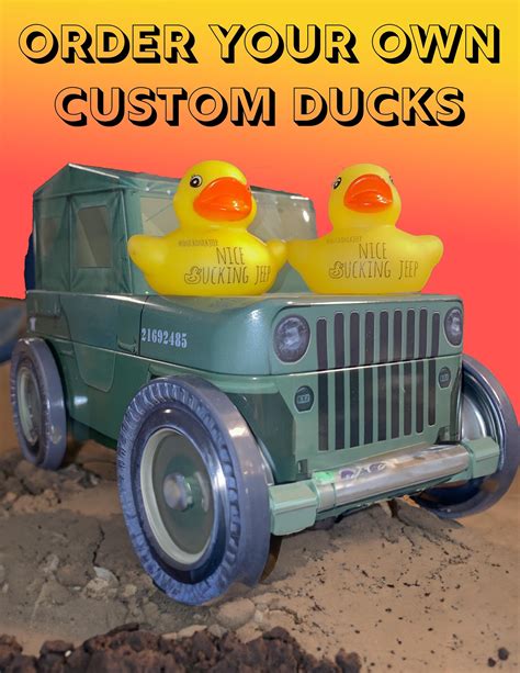 Custom Ducks for Jeeps Personalized Duck for Duck Duck Jeep - Etsy