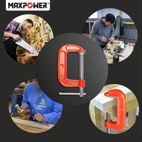 Buy MAXPOWER 3 Piece C Clamp Set. 3-Inch C Clamp, 4-Inch C Clamp, 6 ...