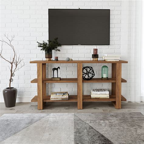 Harmony Console - TV Unit/Low Shelf - Solid Teak Wood