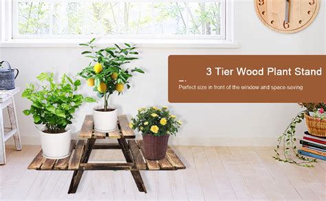 ADA Handicraft® Wooden Multipurpose Folding Rack Plant Stand ...