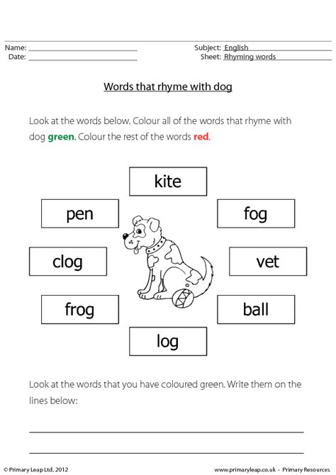 Rhyming Words With Dog at Alejandra Henning blog