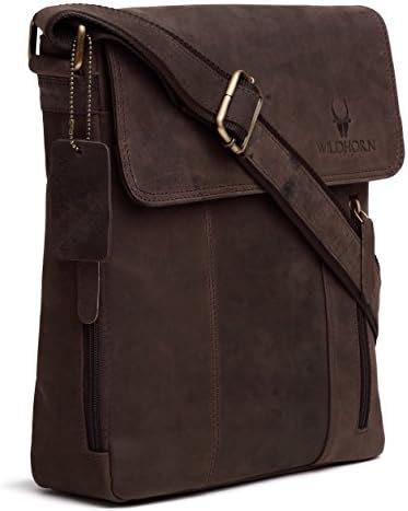 LEADERACHI Vintage Hunter Leather Crossbody Messenger Bag For Mens ...