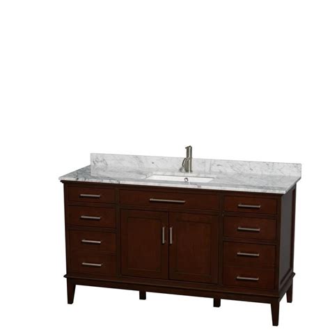 Wyndham Collection Hatton 60-in Dark Chestnut Undermount Single Sink ...
