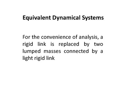 Lecture 2 - Notes on Equivalent Dynamical Systems and Analysis - Studocu