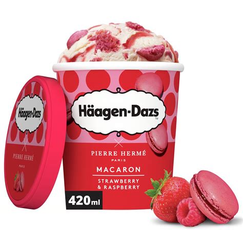 Haagen Dazs Macaron Strawberry & Raspberry (420 ml) - Storefront EN