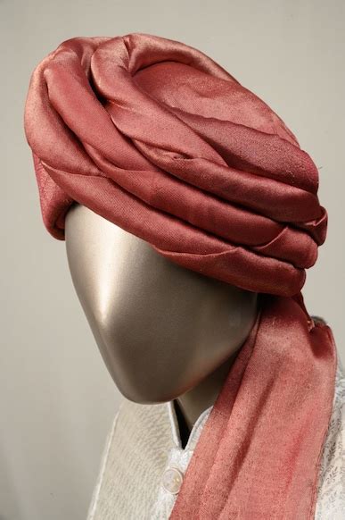 Buy Rust Metallic Tissue Safa for Men from Tasva 1078701