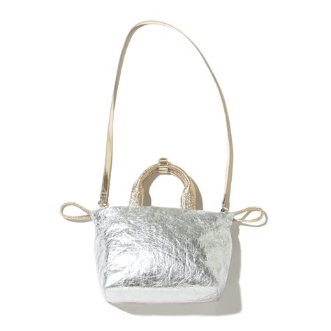 ANNA SUI NYC TOY 2way バッグ SILVER 24SP-I（アナスイエヌワイシー トイ ツーウェイ バッグ-シルバー ...
