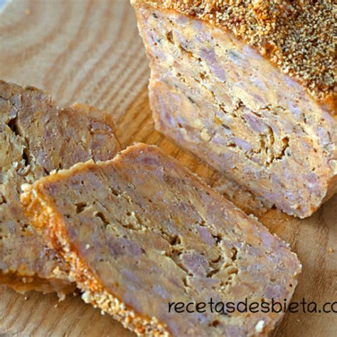 Pastel casero de embutido de carne - Recetas de Esbieta