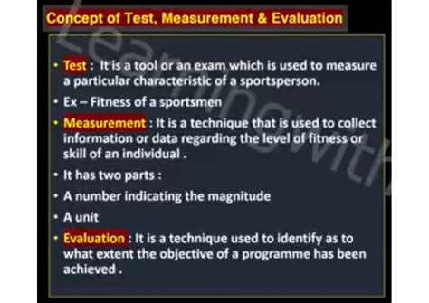 Gr 11 Ph. E. Ch 6 - Concept of Test, Measurement & Evaluation - Studocu