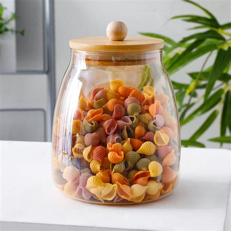 UMAI Borosilicate Glass Jars with Bamboo Lids | 1000ml | Multipurpose ...