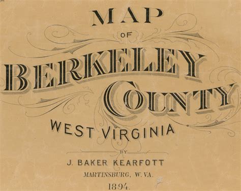 1894 Map of Berkeley County West Virginia Martinsburg - Etsy