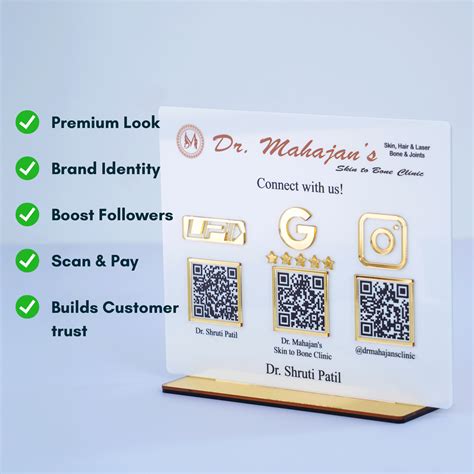 Acrylic QR Code Stands For Business | Acrylic QR code display | QR code ...