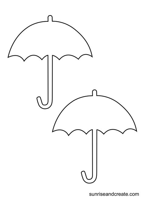 Free Printable Umbrella Templates (Different Designs & Sizes)