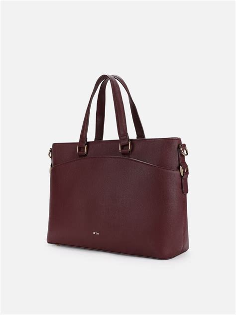 Noa Dark Cherry Work Bag by IRTH | House Of Titan | Shop Online